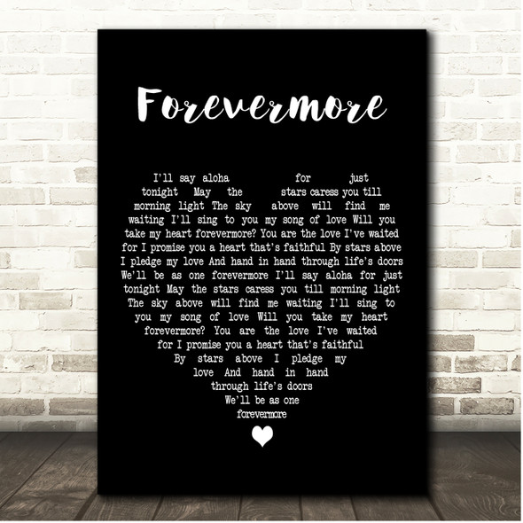 Connie Francis Forevermore Black Heart Song Lyric Print
