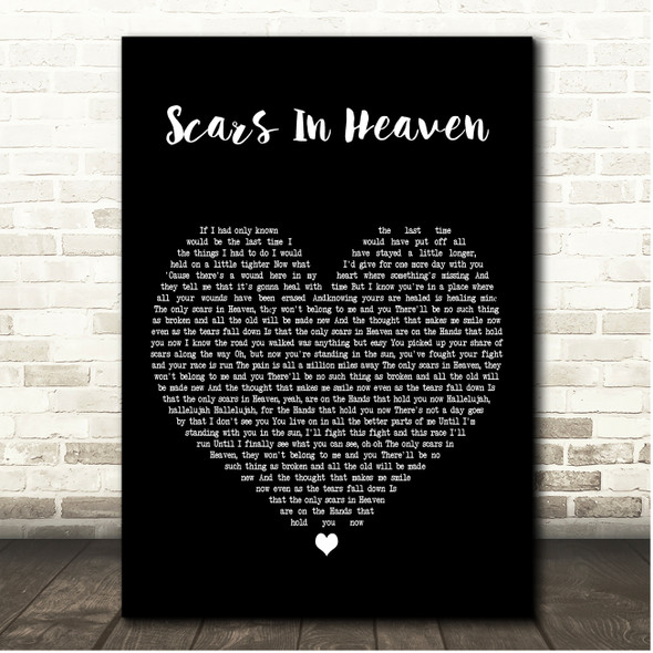 Counting Crows Scars In Heaven Black Heart Song Lyric Print