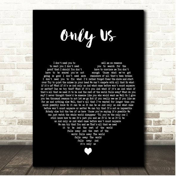 Dear Evan Hansen Only Us Black Heart Song Lyric Print