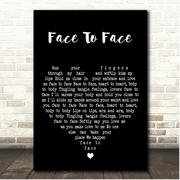 Alabama Face To Face Black Heart Song Lyric Print