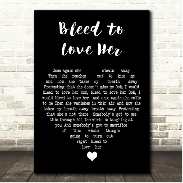 Fleetwood Mac Bleed to Love Her Black Heart Song Lyric Print