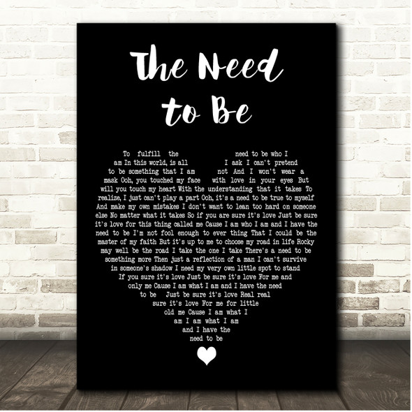 Gladys Knight & The Pips The Need to Be Black Heart Song Lyric Print