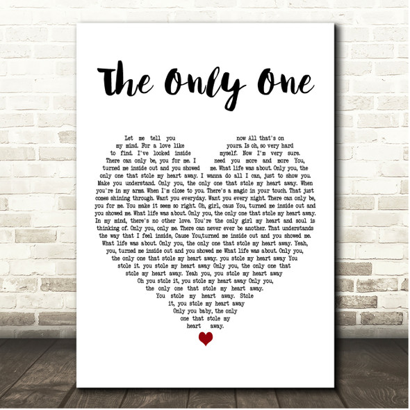 Lionel Richie Only One White Heart Song Lyric Print