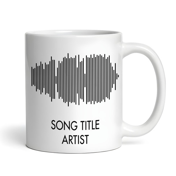 Soundwave Script Block Any Song Lyrics Custom Music Gift Personalised Mug