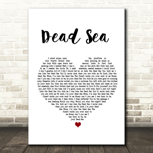 The Lumineers Dead Sea White Heart Song Lyric Quote Print