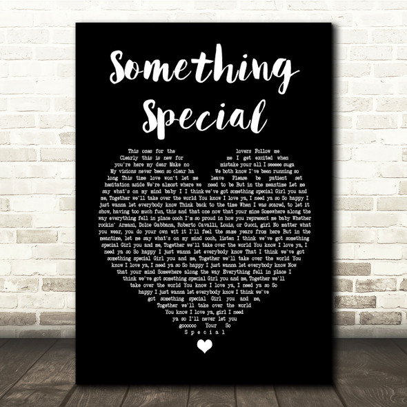 Usher Something Special Black Heart Song Lyric Quote Print