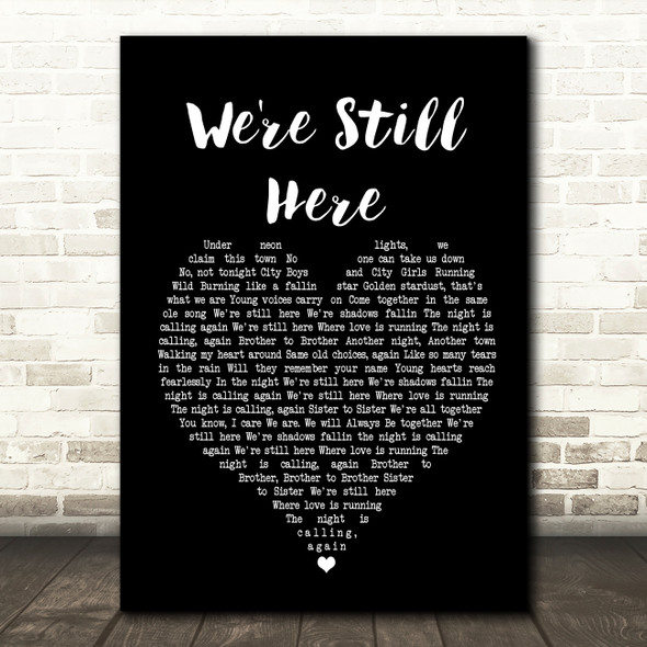 Steve Perry We're Still Here Black Heart Song Lyric Print