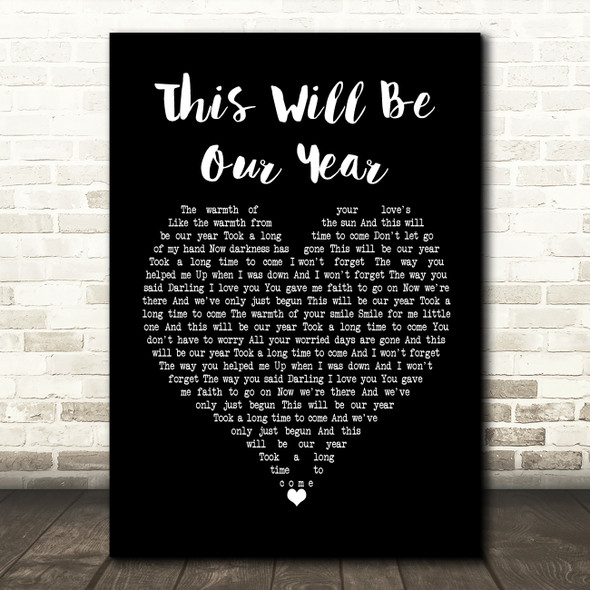 Foo Fighters This Will Be Our Year Black Heart Song Lyric Quote Print