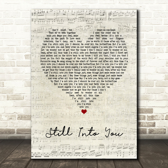 Paramore - STILL INTO YOU Print  Favourite Song Wall Art Poster