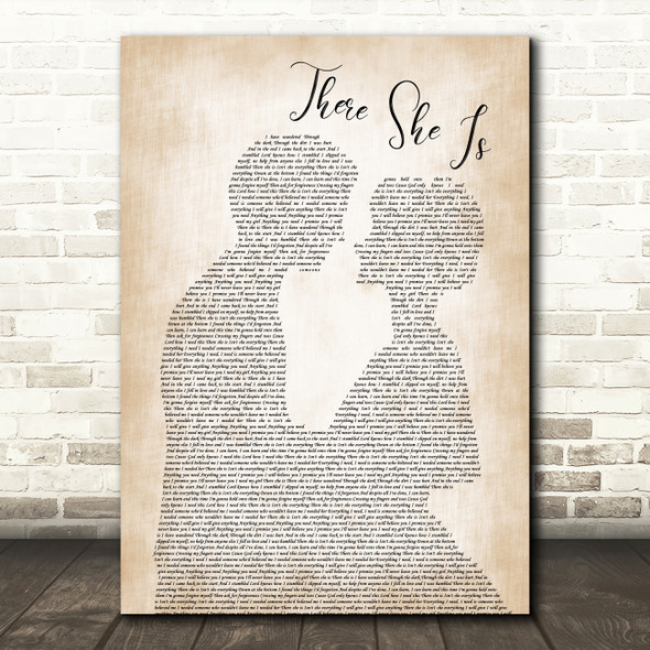 Frank Turner There She Is Man Lady Bride Groom Wedding Song Lyric Framed Print