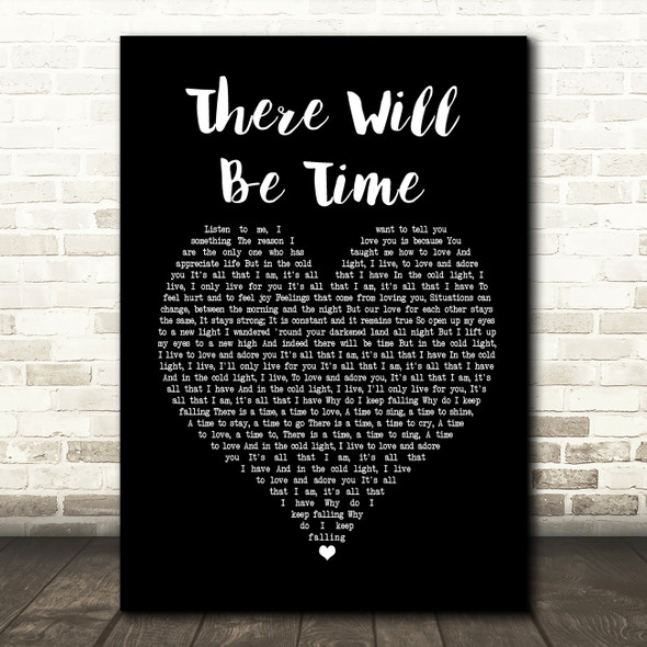 Mumford & Sons and Baaba Maal There Will Be Time Black Heart Song Lyric Framed Print