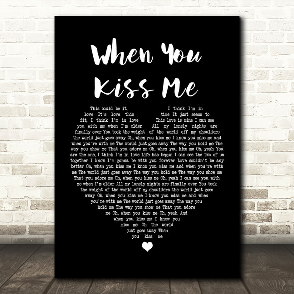 Shania Twain When You Kiss Me Black Heart Song Lyric Framed Print