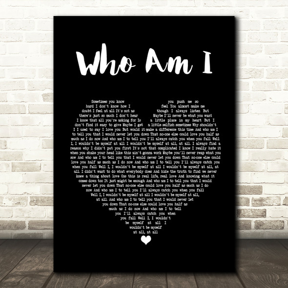 Will Young Who Am I Black Heart Song Lyric Framed Print