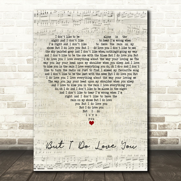 LeAnn Rimes But I Do Love You Script Heart Song Lyric Framed Print