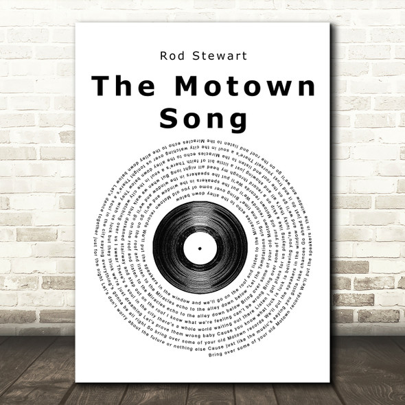 Rod Stewart The Motown Song Vinyl Record Song Lyric Framed Print