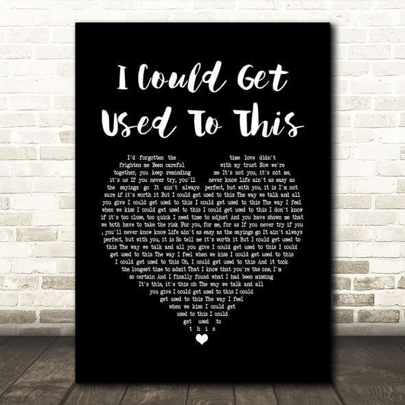 Becky Hill I Could Get Used To This Black Heart Song Lyric Print