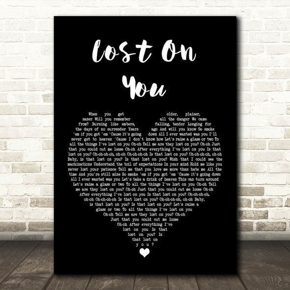 Laura Pergolizzi Lost On You Black Heart Song Lyric Print