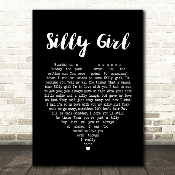 Descendents Silly Girl Black Heart Song Lyric Print