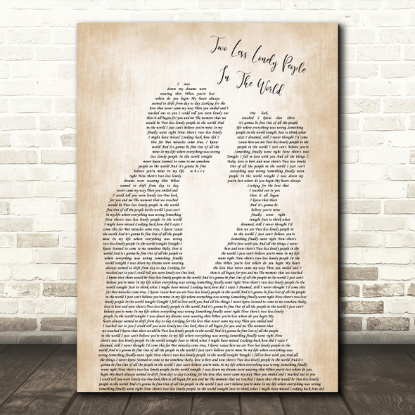 Air Supply Two Less Lonely People In The World Man Lady Bride Song Lyric Print