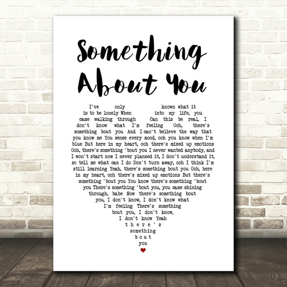 Bad Company Something About You White Heart Song Lyric Print