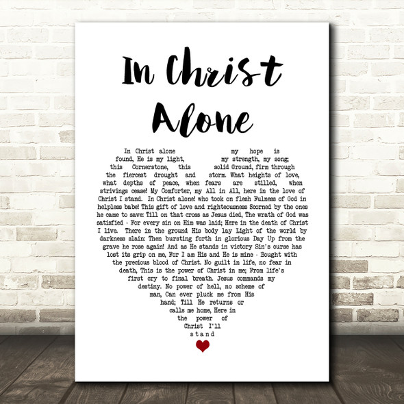 Christina Grimmie In Christ Alone White Heart Song Lyric Print