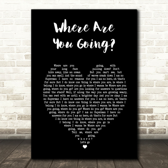 Dave Matthews Band Where Are You Going Black Heart Song Lyric Print