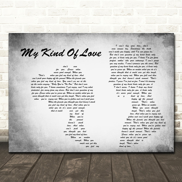 Emeli Sandé My Kind Of Love Man Lady Couple Grey Song Lyric Quote Print
