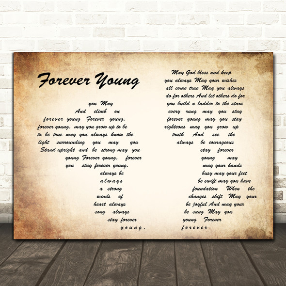 bob Dylan Forever Young Man Lady Couple Song Lyric Quote Print