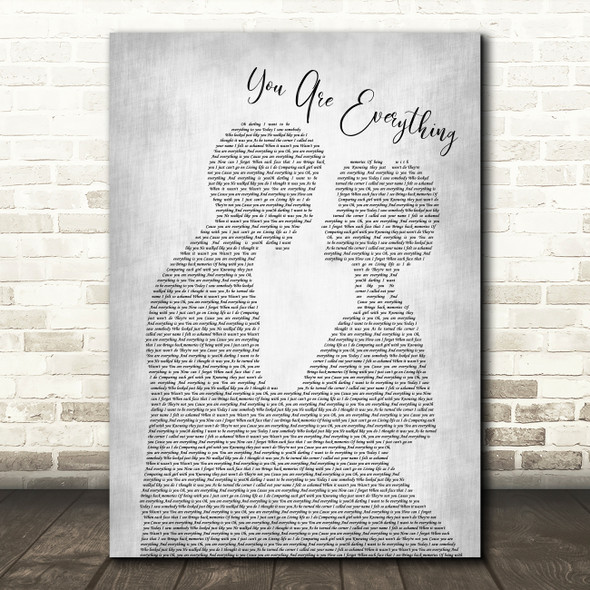 Marvin Gaye You Are Everything Man Lady Bride Groom Wedding Grey Song Print