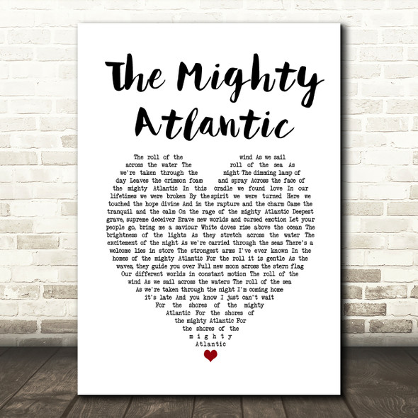 Runrig The Mighty Atlantic White Heart Song Lyric Print