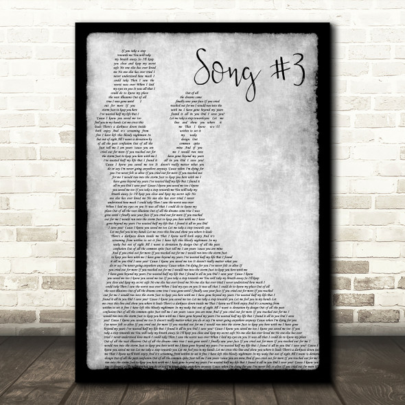 Stone Sour Grey Song 3 Man Lady Dancing Grey Song Lyric Quote Print