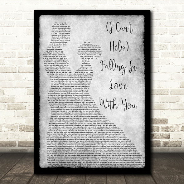 UB40 (I Can't Help) Falling In Love With You Man Lady Dancing Grey Song Print