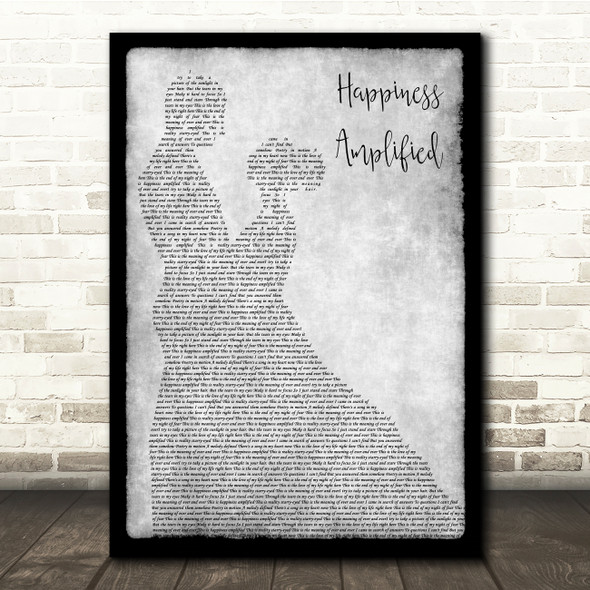 Above & Beyond Happiness Amplified Grey Man Lady Dancing Song Lyric Quote Music Print