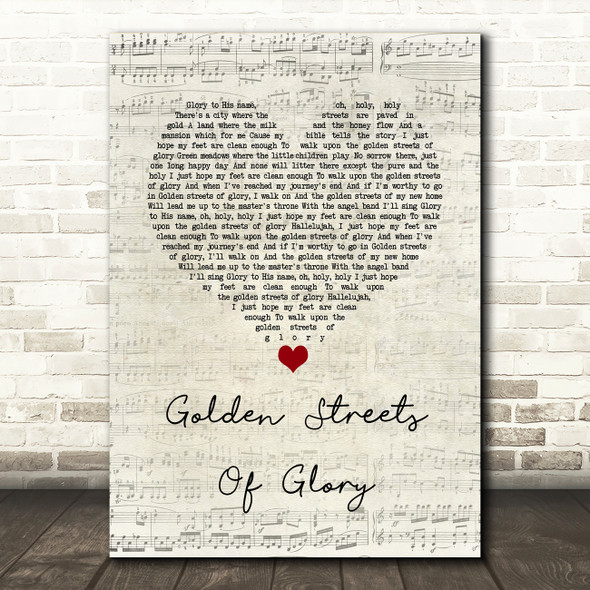 Dolly Parton Golden Streets Of Glory Script Heart Song Lyric Quote Music Print