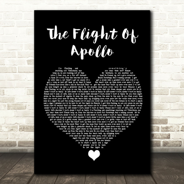 Angels & Airwaves The Flight Of Apollo Black Heart Song Lyric Quote Music Print