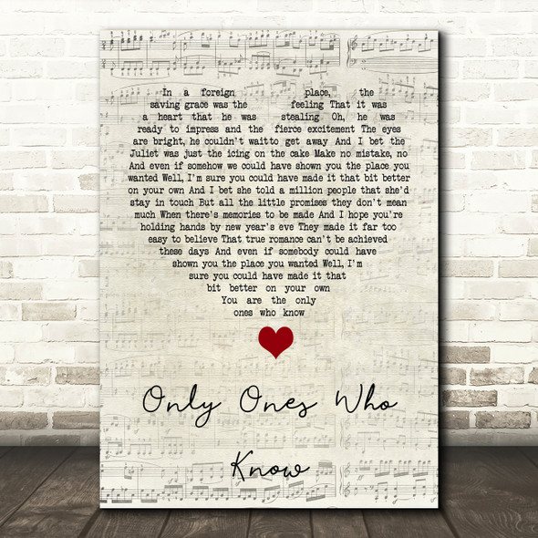 Arctic Monkeys Only Ones Who Know Script Heart Song Lyric Quote Music Print