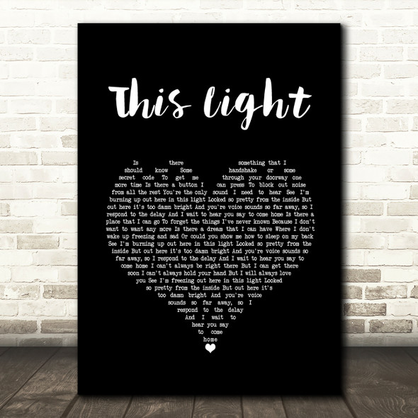 Dan Andriano This Light Black Heart Song Lyric Quote Music Print