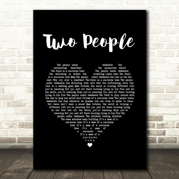 Sam Fender Two People Black Heart Song Lyric Quote Music Print