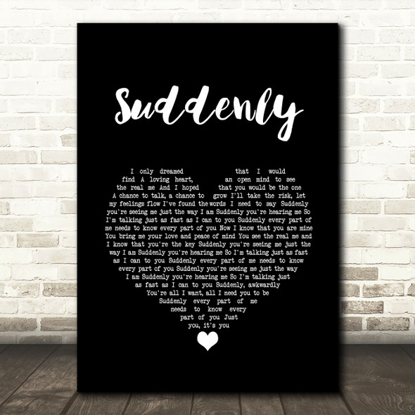 Angry Anderson Suddenly Black Heart Song Lyric Quote Music Print