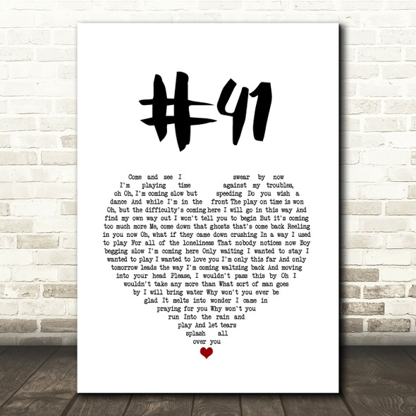 Dave Matthews Band #41 White Heart Song Lyric Quote Music Print