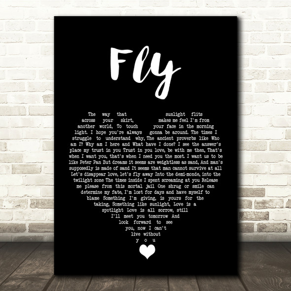 The Jam Fly Black Heart Song Lyric Quote Music Print