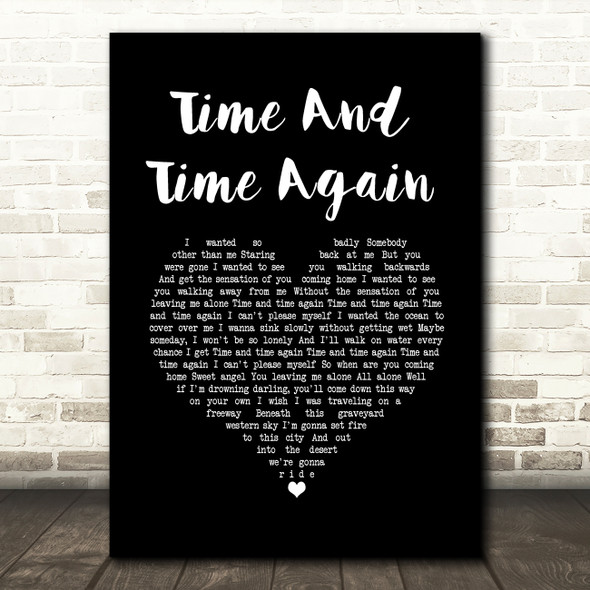 Counting Crows Time And Time Again Black Heart Song Lyric Wall Art Print