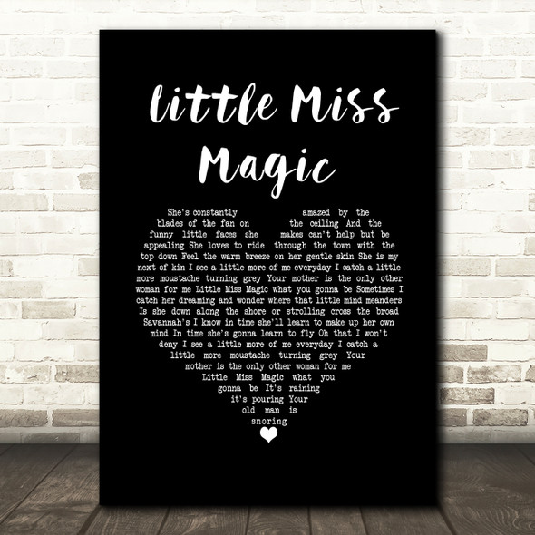 Jimmy Buffett Little Miss Magic Black Heart Song Lyric Wall Art Print