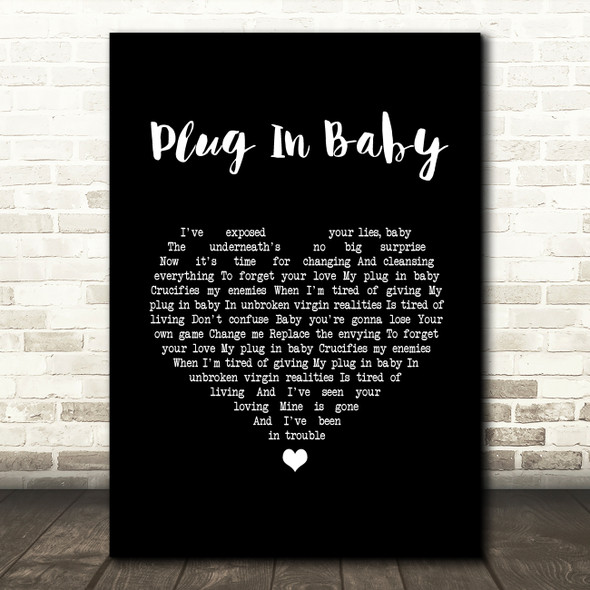 Muse Plug In Baby Black Heart Song Lyric Wall Art Print