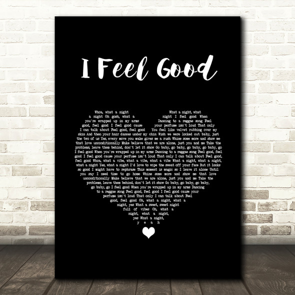 Beres Hammond I Feel Good Black Heart Song Lyric Wall Art Print