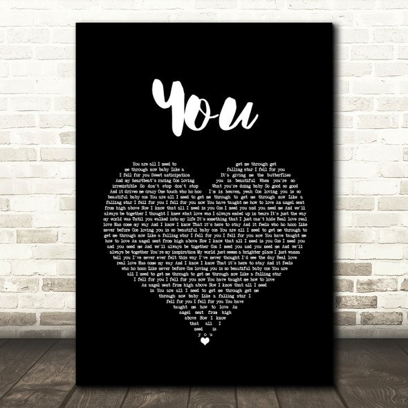 S Club 7 You Black Heart Song Lyric Wall Art Print