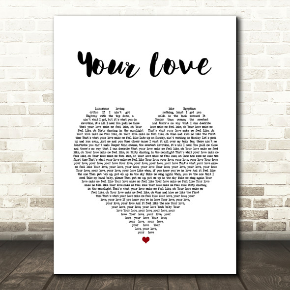 Little Mix Your Love White Heart Song Lyric Wall Art Print