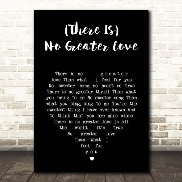 Amy Winehouse (There Is) No Greater Love Black Heart Song Lyric Print