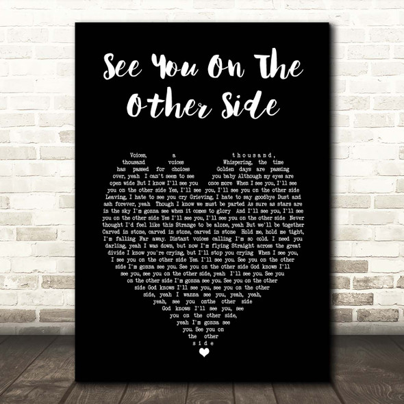 Ozzy Osbourne See You On The Other Side Black Heart Song Lyric Print