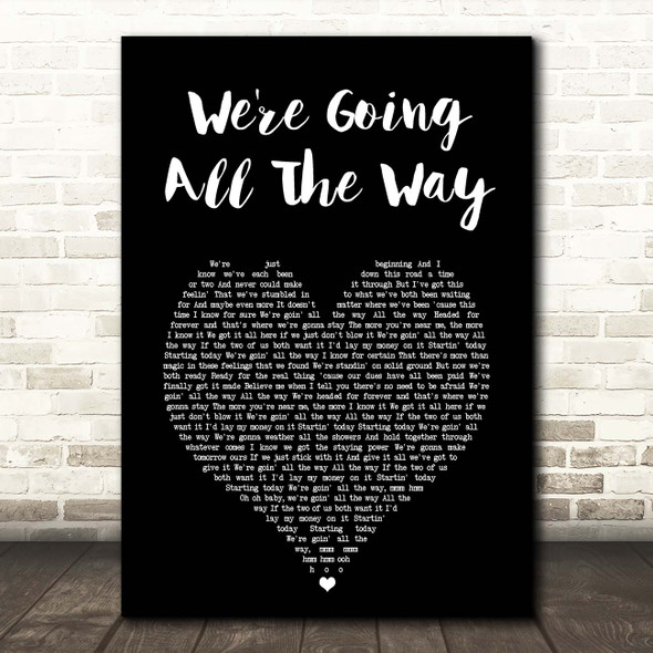 Jeffrey Osborne We're Going All The Way Black Heart Song Lyric Print